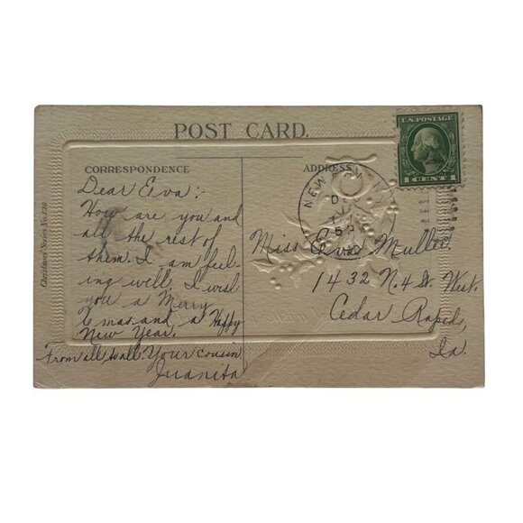 Vintage Postcard Christmas Series No 138 Non Topographical Standard Posted u - Picture 2 of 3